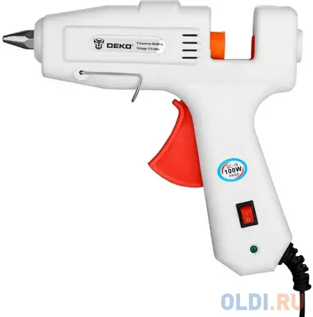 Клеевой пистолет deko dkgg100 set4 100вт стерж.:11мм, фотография 1