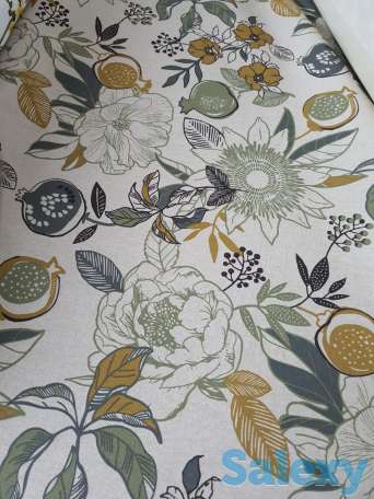 Бежевая итальянская скатерть с тефлоновым покрытием с гранатами, фотография 3