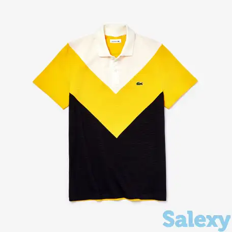 Мужское поло lacoste regular fit geometric, фотография 1