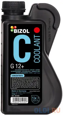 81430 bizol антифриз coolant g12+ (1л), фотография 1