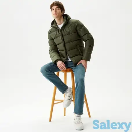 Мужская утеплённая куртка lacoste с капюшоном, фотография 1