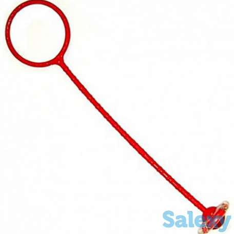 Скакалка палка на ногу со светящимся колесом роликом, фотография 1