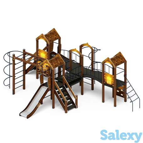 Детский игровой комплекс «дворик детства (эко)» дик 2.01.4.02-02 h=1200, фотография 1