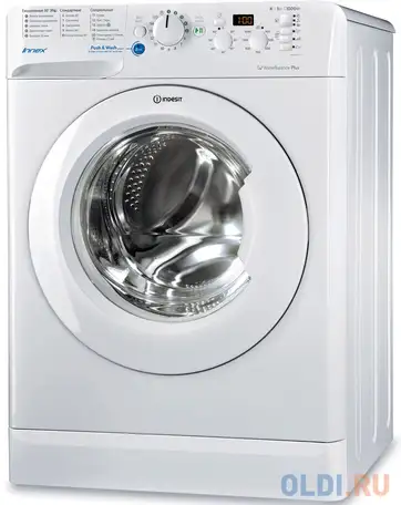 Стиральная машина indesit innex bwsd 51051 класс: a-10% загр.фронтальная макс.:5кг белый, фотография 1