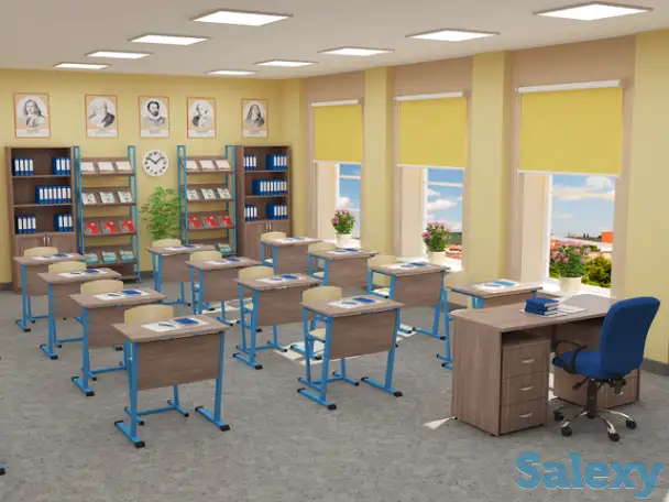 Школьная мебель. Стулья, парты, столы рабочие лабораторные демонстрационные, пеналы в РАССРОЧКУ напрямую с фабрики, фотография 5