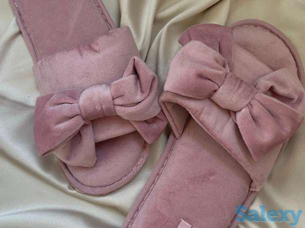 Тапочки атласные, мягкие из плюша, фотография 4