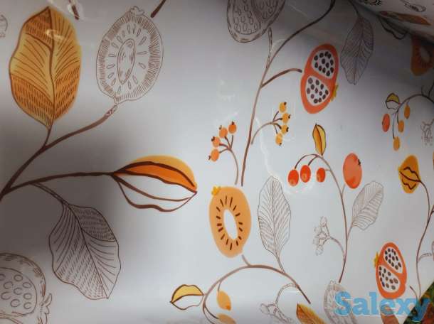 Гелевая плотная клеенка скатерть дастархан, дикие гранаты и цветы, фотография 2