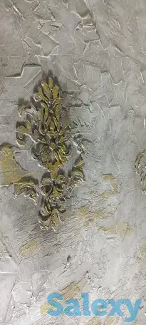 Профессиональное нанесение декоративной штукатурки на стены и потолок от опытного мастера, фотография 9