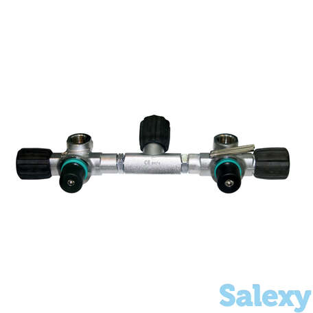 Манифолд 171 мм (10-12л) с изолятором радиальный в комплекте с вентилями 230bar o2 очищенный bts, фотография 1