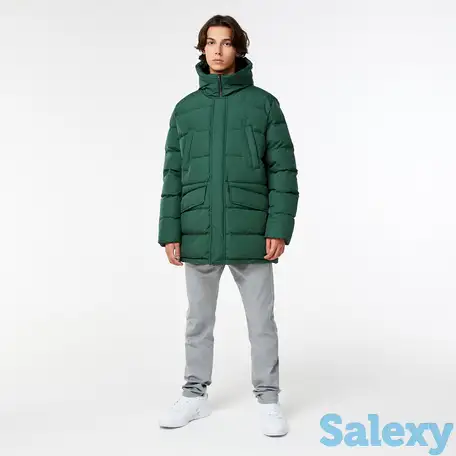 Мужская удлинённая куртка lacoste с капюшоном, фотография 1