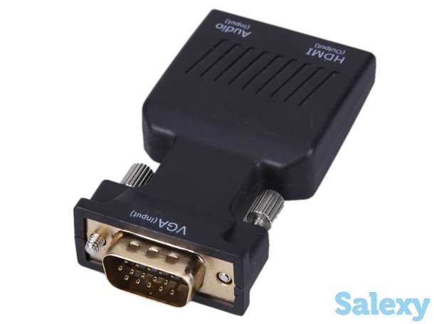 Продам Переходник с VGA на HDMI + аудио вход с внешним питанием, IDAY22 VGA to HDMI, фотография 1