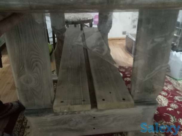 деревянный стол из массива сосны, фотография 2