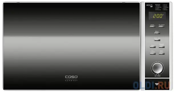 Микроволновая печь caso mcg 30 ceramic chef 900 вт серебристый чёрный, фотография 1