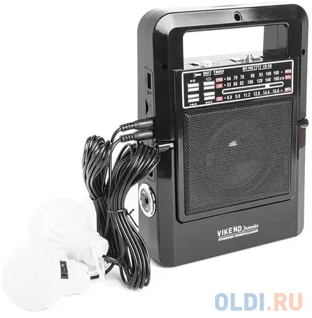Радиоприемник портативный сигнал vikend traveler черный usb sd/mmc, фотография 1
