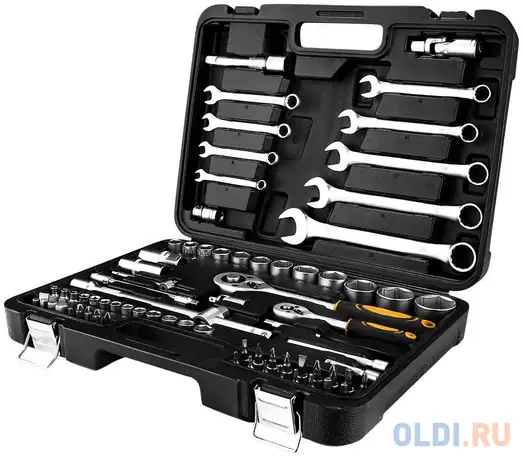 Набор инструментов deko dkmt82 82 предмета (жесткий кейс), фотография 1