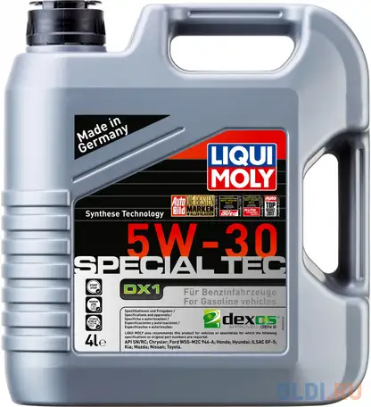 Нс-синтетическое моторное масло liquimoly special tec dx1 5w30 4 л 20968, фотография 1