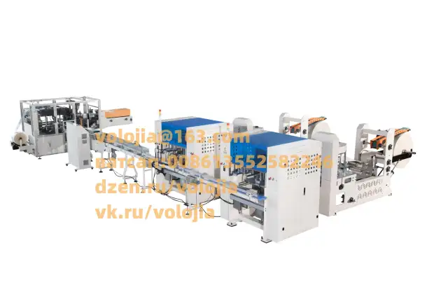 Автоматическая линия для производства и упаковки столовых салфеток, фотография 1
