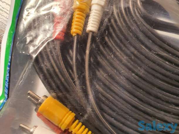 Кабель DVD AV-3RCA-3RCA, AM-AM три тюльпана шнур провод ДВД, фотография 2