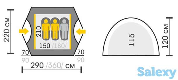 Палатка talberg boyard pro 3 red красная, фотография 7