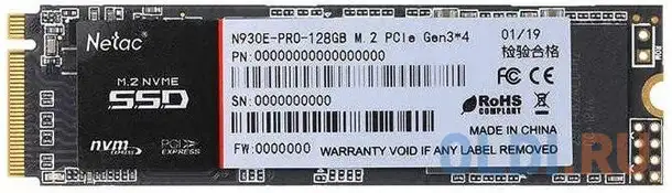 Ssd накопитель netac n930e pro 128 gb pci-e 3.0 x4, фотография 1
