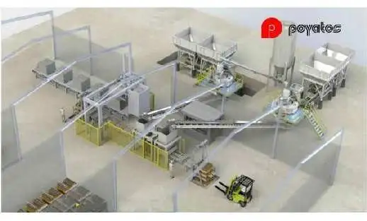 Автоматическая вибропрессовальная линия Poyatos Prima L с БСУ Испания. Не была в работе, новая, фотография 2