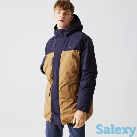 Мужская стеганая парка lacoste с капюшоном, фотография 1