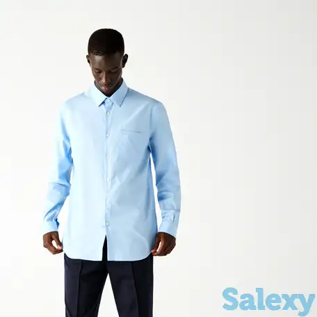 Мужская рубашка lacoste regular fit из хлопкового поплина, фотография 1