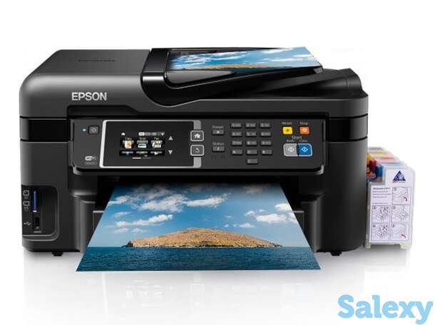 Мфу epson workforce wf-3620 refurbished by epson с снпч и чернилами (уценка), фотография 1