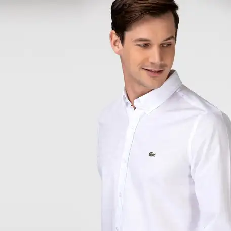 Мужская рубашка lacoste slim fit, фотография 1