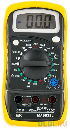 Мультиметр iek master mas838l  цифровой, фотография 1