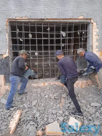 Демонтаж стен бетона кирпича Отблйниками Bosch, фотография 1