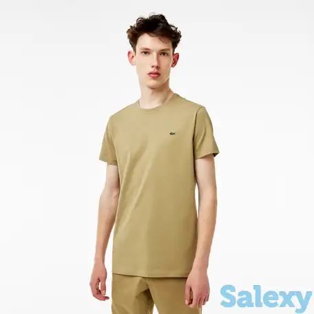 Мужская хлопковая футболка lacoste с круглым вырезом, фотография 1