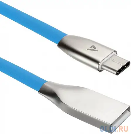 Кабель type-c 1.2м acd acd-u922-c2l плоский синий, фотография 1