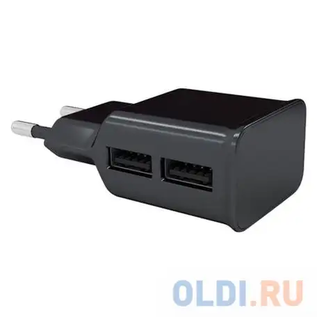Сетевое зарядное устройство red line nt-2a 2.1a 2 х usb черный, фотография 1