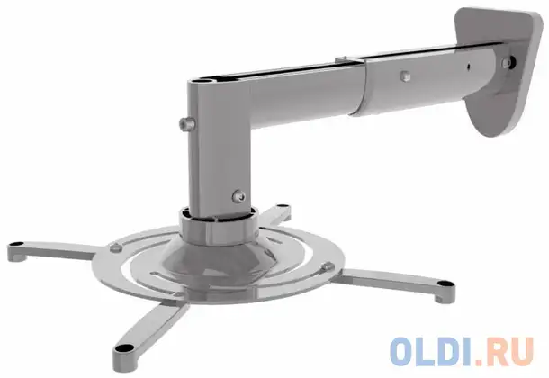 Кронштейн для проектора cactus cs-vm-pr05b-al серебристый макс.10кг настенный и потолочный поворот, фотография 1