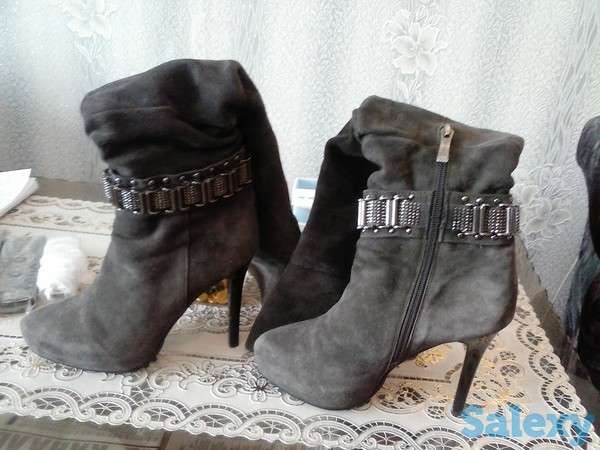 Продаю замшевые  зимние  сапоги (Ботфорды), фотография 3