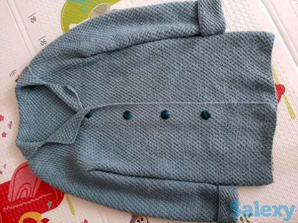 Кардиган вязаный ручной работы натуралтные нити, фотография 1