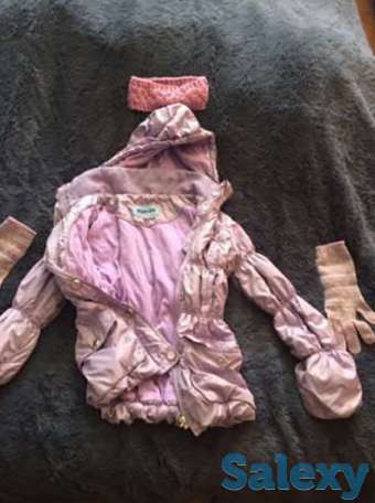 Куртка на 9-12 лет , в подарок перчатки и повязка, фотография 1