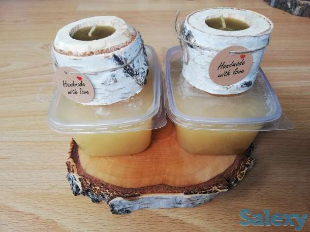 Набор (мед, свечи, спил берёзы), фотография 2