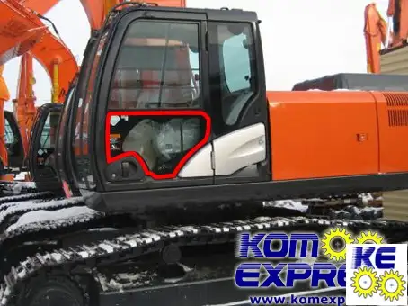 YA00001499 Стекло двери нижнее Hitachi ZAXIS ZX 210-5G 250LC-5G 290LC-5G 330LC-5G 350LC-5G, фотография 1