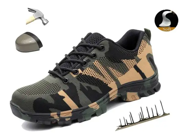 Кроссовки камуфляжные со стальным носком, фотография 2