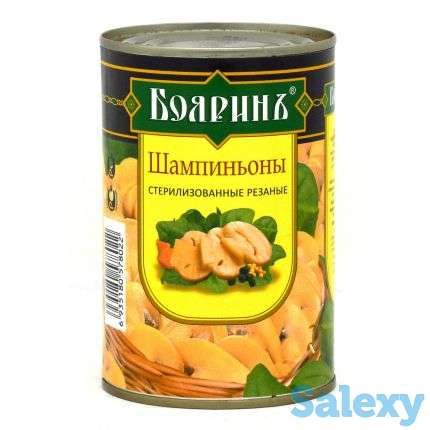 Шампиньоны целые(мелкие), резаные премиум с/б, ж/б, фотография 2