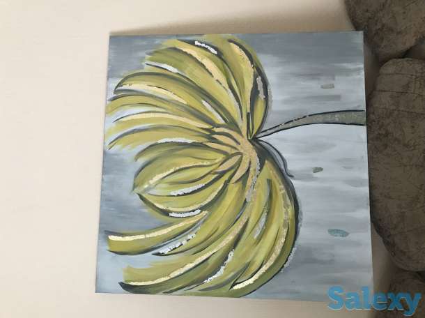 Продам , интерьерная абстракция , акрил, поталь 80*80, фотография 2