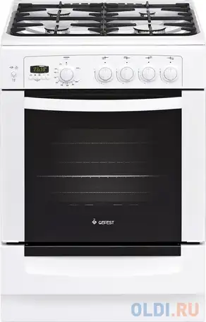 Газовая плита gefest пг 6100-04 0002 белый, фотография 1