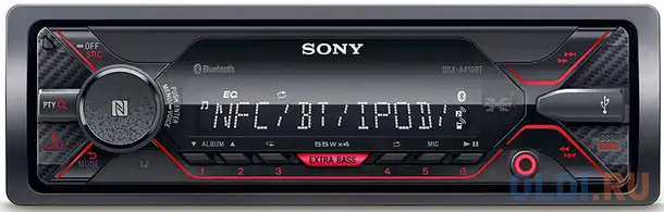 Автомагнитола sony dsx-a410bt usb mp3 fm rds 1din 4x55вт черный, фотография 1