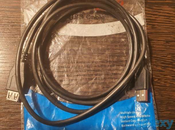 Кабель шнур USB удлинитель, 2.0, 30V, 2 метра, фотография 3