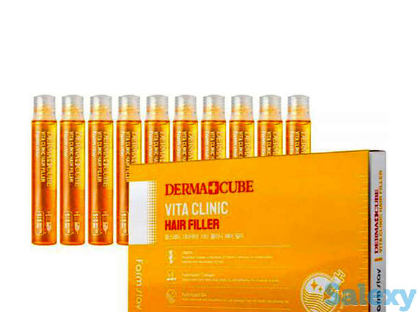 Филлер для волос farmstay derma cube vita clinic hair filler (10 шт.), фотография 1