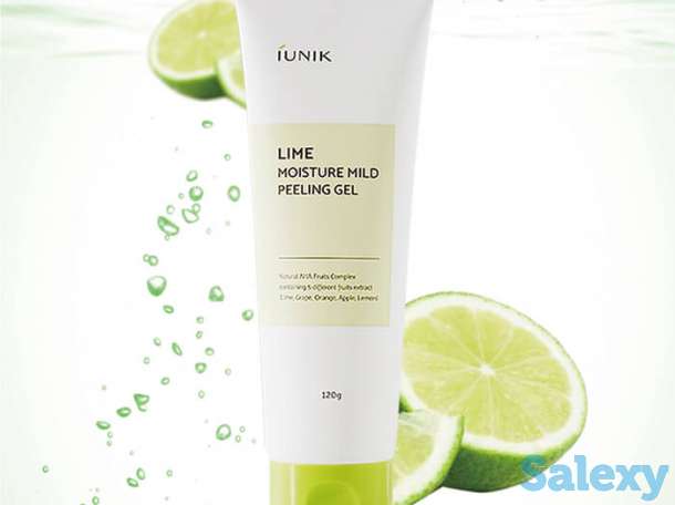 Пилинг-гель для лица iunik lime moisture mild peeling gel, фотография 2