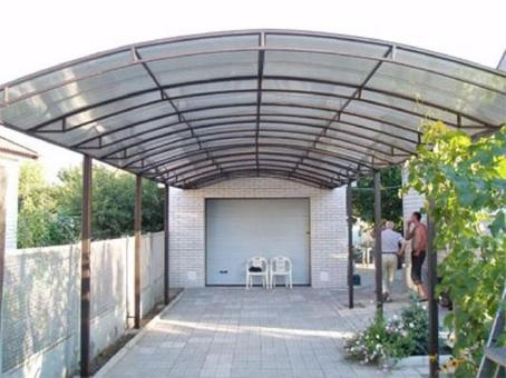 Изготовление навесов, ангаров, автоматических ворот, заборов с фундаментом и сплиторными блоками, фотография 2