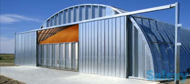 Зернохранилища арочные напольного типа - стальные амбары, фотография 3